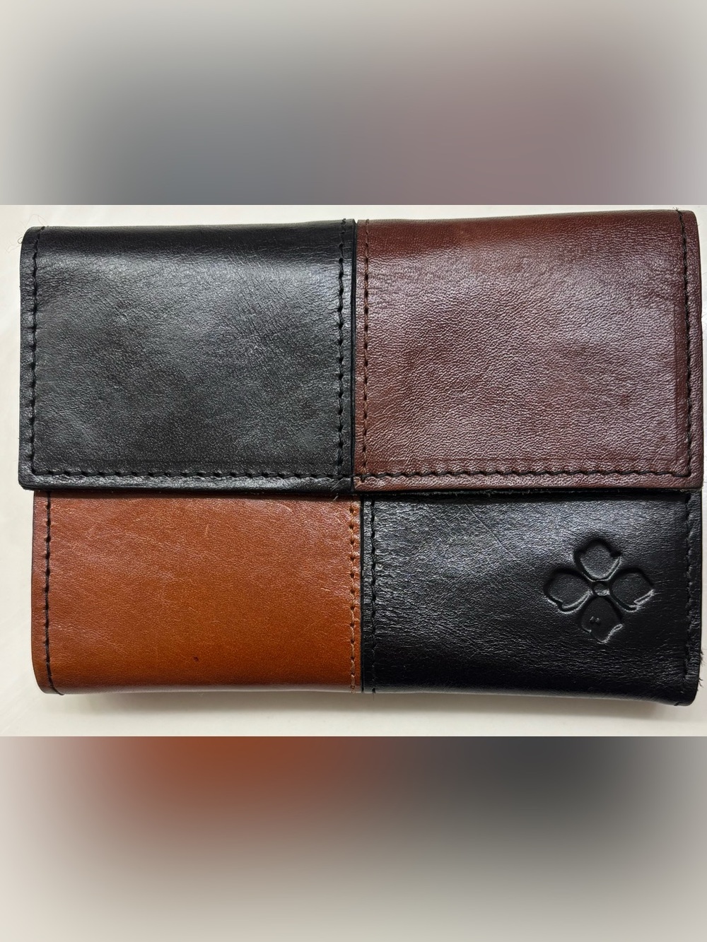 Patricia Nash colorblock tri-fold wallet